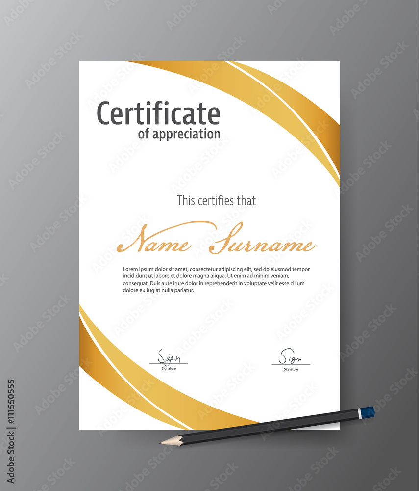 Fototapeta premium Vector template for certificate,modern diploma