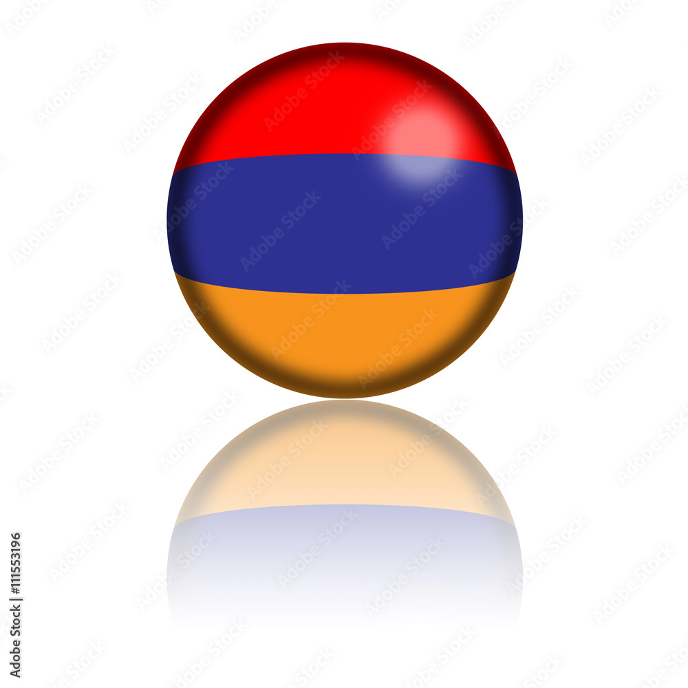 Armenia Flag Sphere 3D Rendering Armenia Flag Sphere 3D Rendering