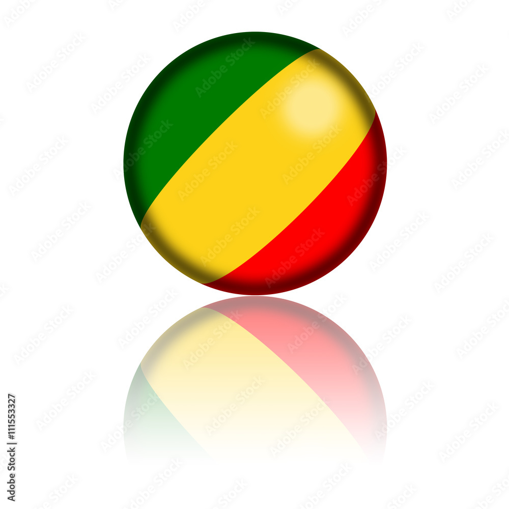 Republic of the Congo Flag Sphere 3D Rendering Republic of the Congo Flag Sphere 3D Rendering