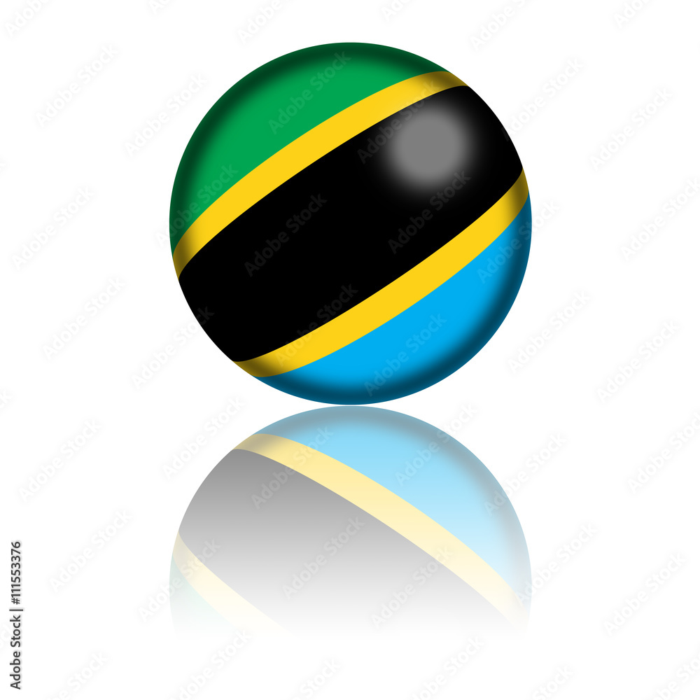 Tanzania Flag Sphere 3D Rendering Tanzania Flag Sphere 3D Rendering