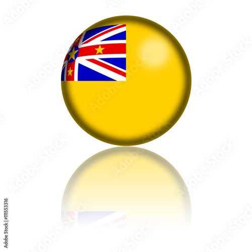 Free Download Niue Flag Sphere 3D Rendering - GFXLoad