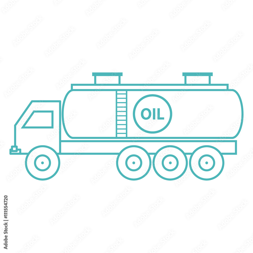 Stylized icon of the oil tanker/fuel tanker Stylized icon of the oil tanker/fuel tanker