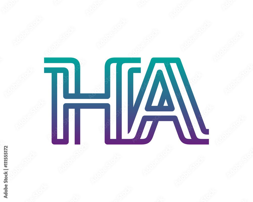 HA lines letter logo 