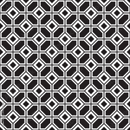 Seamless parquetry vector monochrome pattern background 