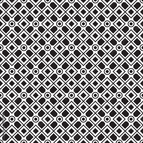 Seamless parquetry vector monochrome pattern background 