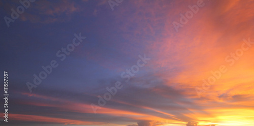 Natural background of the colorful sky and cloud, During the time sunrise and sunset