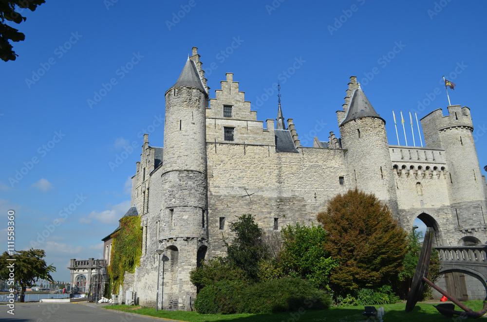 Medieval fortress het Steen in the old city center of Antwerp