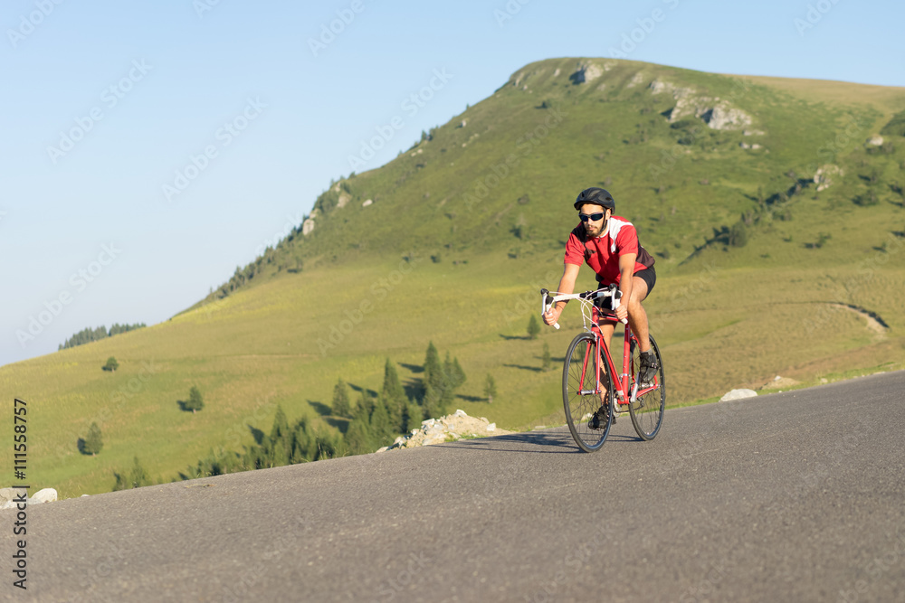 cyclist on road bike