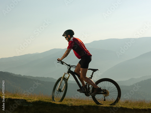 mountain biking man