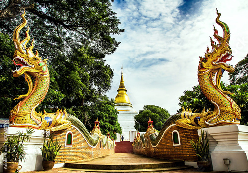 serpent statue in thai temple  © interprophotos