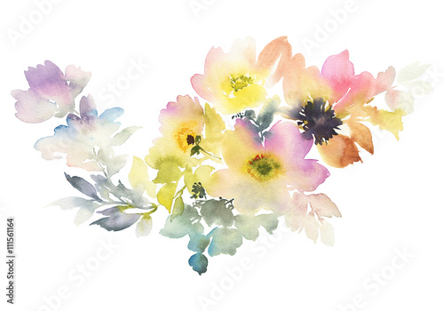 Greeting card with flowers