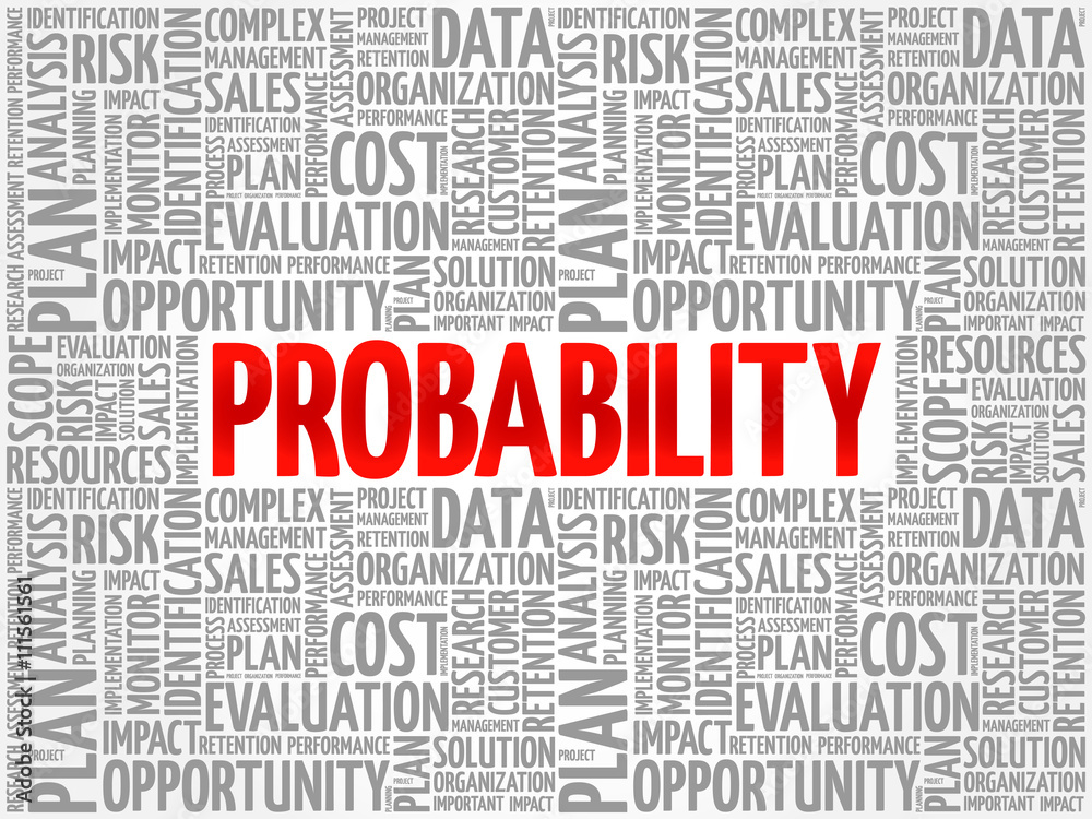 Probability word cloud, business concept Probability word cloud, business concept