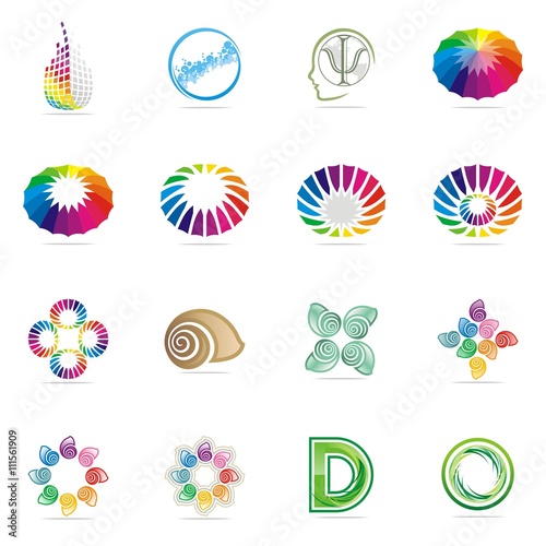 Stock graphic collection of logo templates vector icon abstract