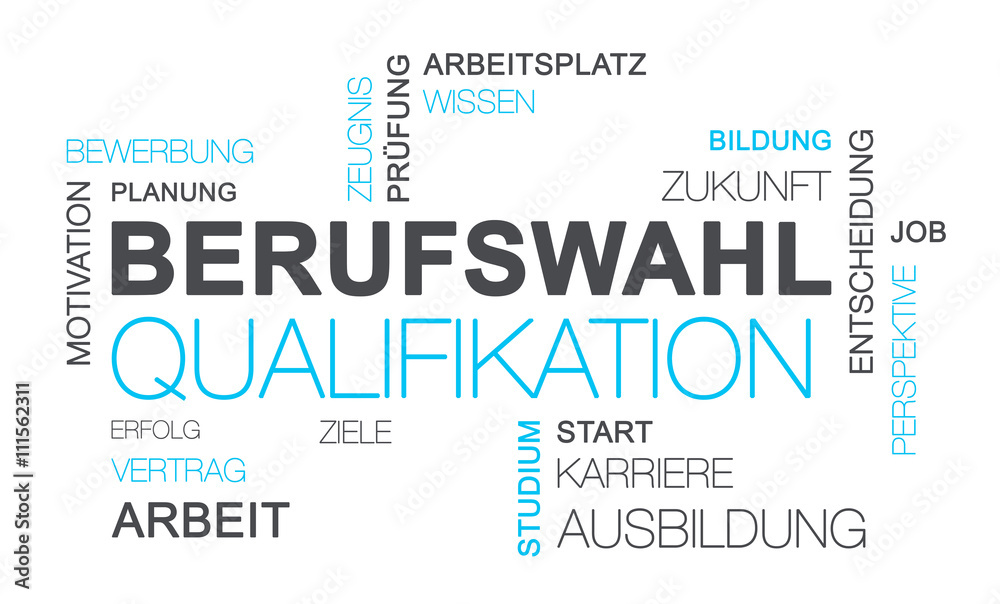 Fototapeta premium Berufswahl word cloud