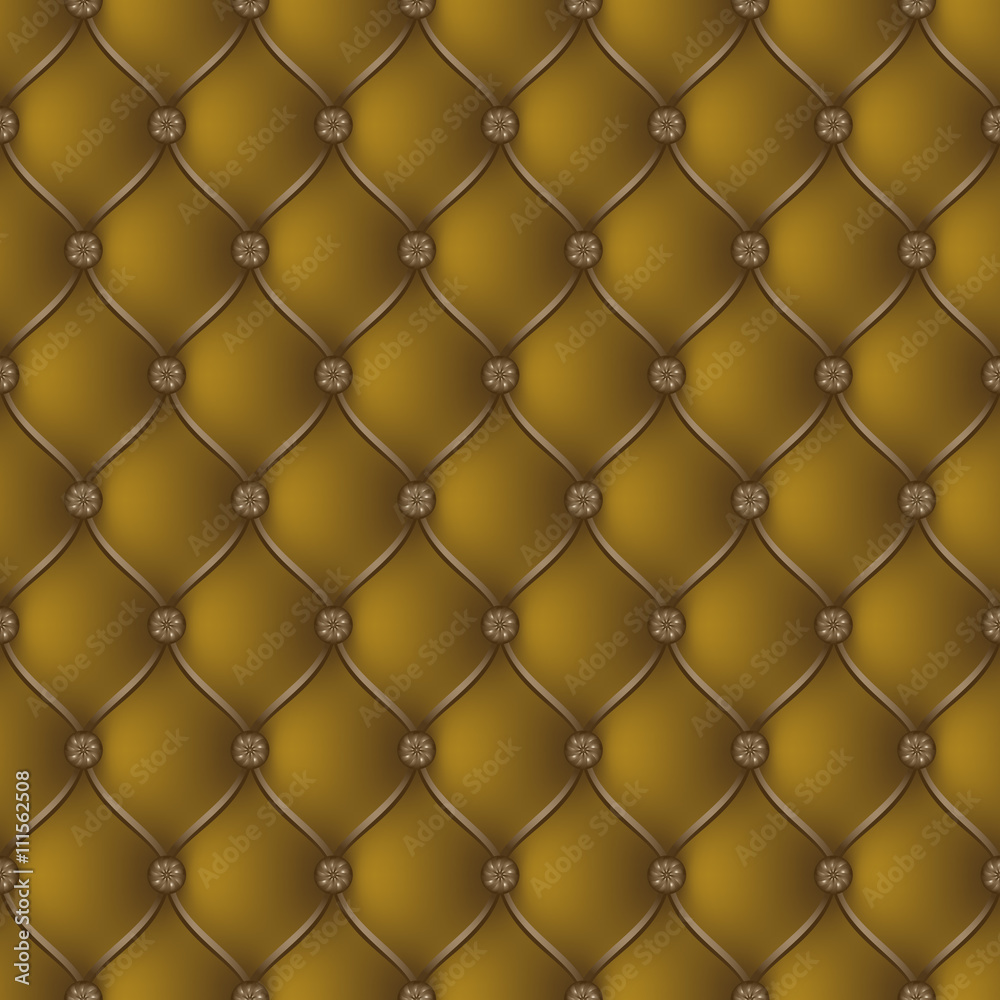 Fototapeta premium Abstract upholstery dark gold background.
