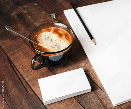 Close-up of blank stationery photo