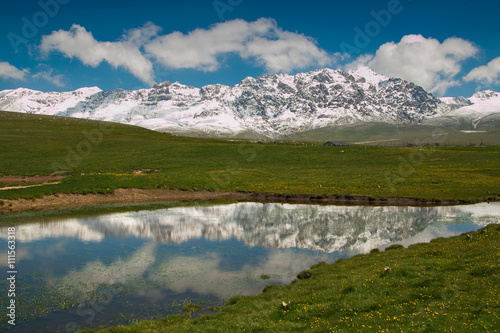 Mirror lake in mountain