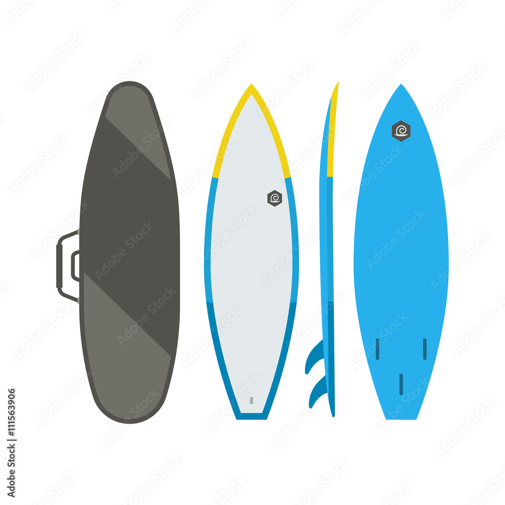 Surfing Board Vector Set Surfing Board Vector Set