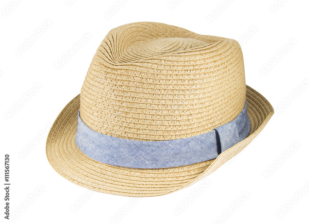 Weaving hat with clipping path on white background.
