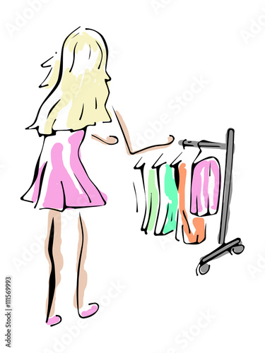 Concept - vrouw aan het shoppen photo