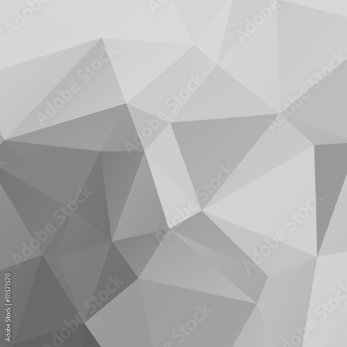 Low poly triangulated background. Black and white. Vector illustration. © shekularaz