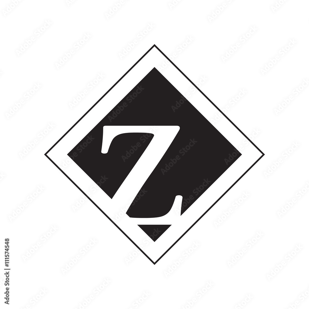 Z Logo.. Vector Graphic Business Branding Letter Element Illustration. Cube Negative Space Design. White Background