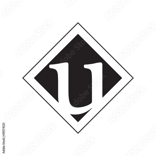 Free Download U Logo.. Vector Graphic Business Branding Letter Element Illustration. Cube Negative Space Design. White Background - GFXLoad