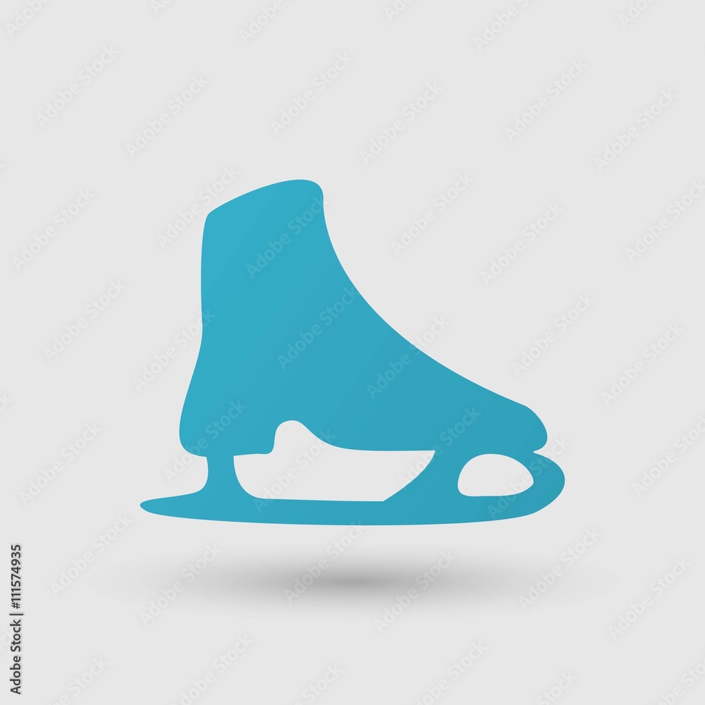 The skates icon. Figure skates symbol. The skates icon. Figure skates symbol.