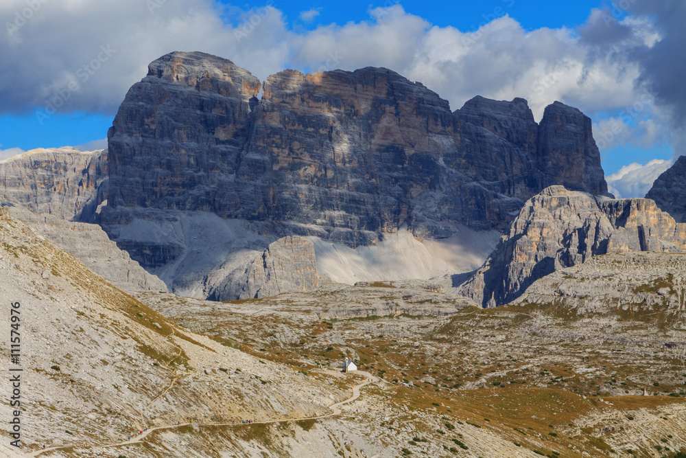 Typical mountain landscape in the Dolomites