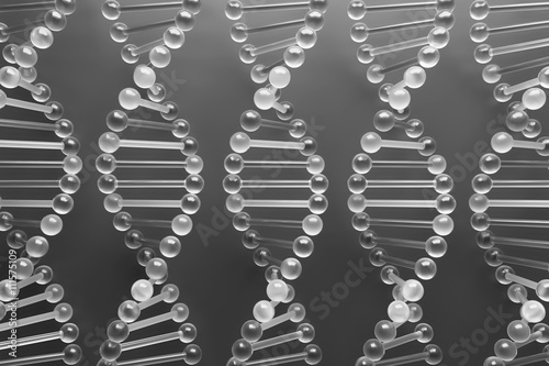  glass dna structure 3d rendering