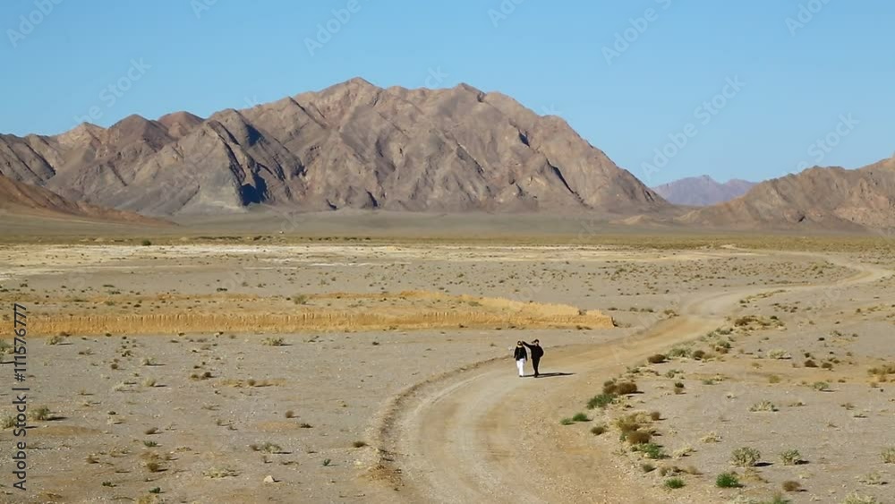 in iran desert and mountin and some contruction for nobody in iran desert and mountin and some contruction for nobody