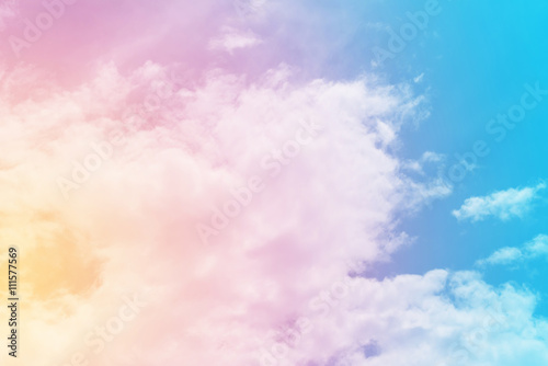 sun and cloud background with a pastel colored 