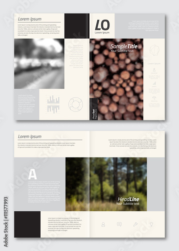 Vector brochure design template. Business background layout with geometric elements for magazine, cover design. A4 size.