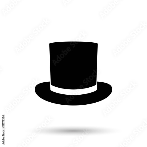 Top hat icon vector