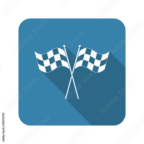 Checkered flags vector icon