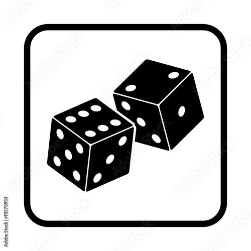 Simple vector dices icon