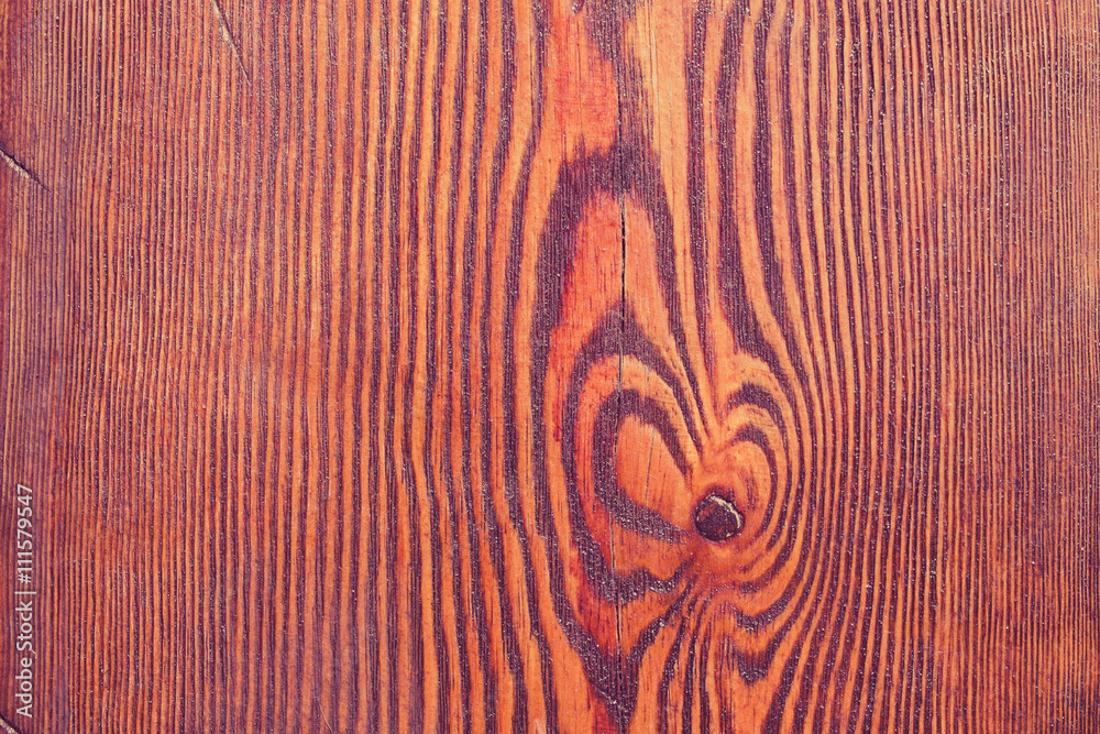 Varnished wooden board with cranberry shade