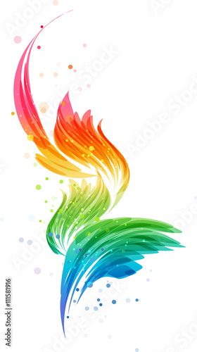 Abstract multicolored element, stylized design object
