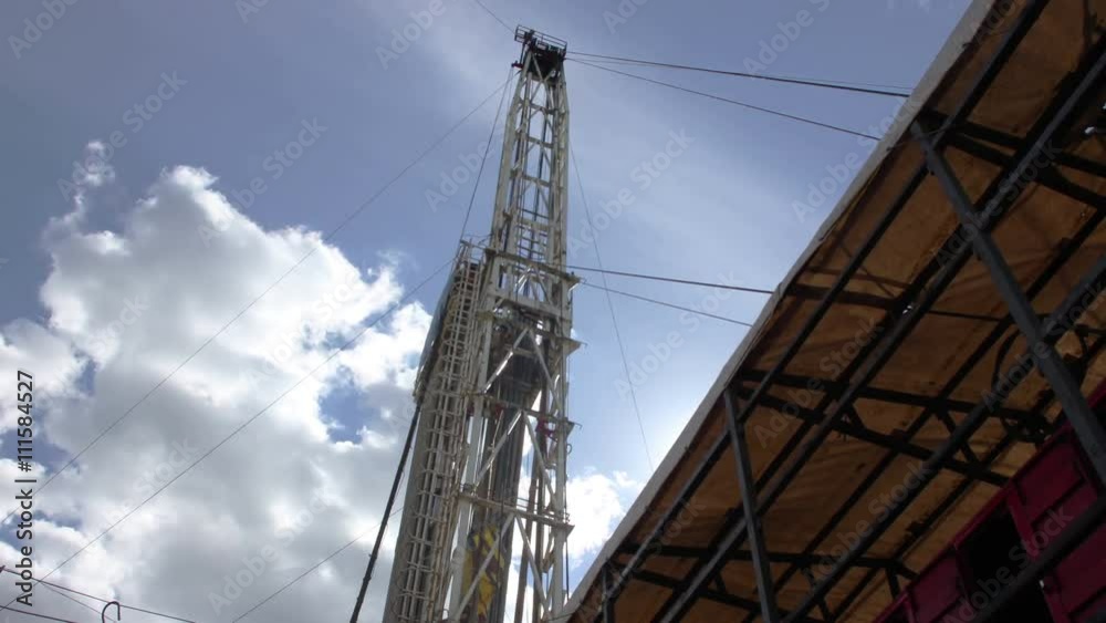 Oil Rig against blue sky