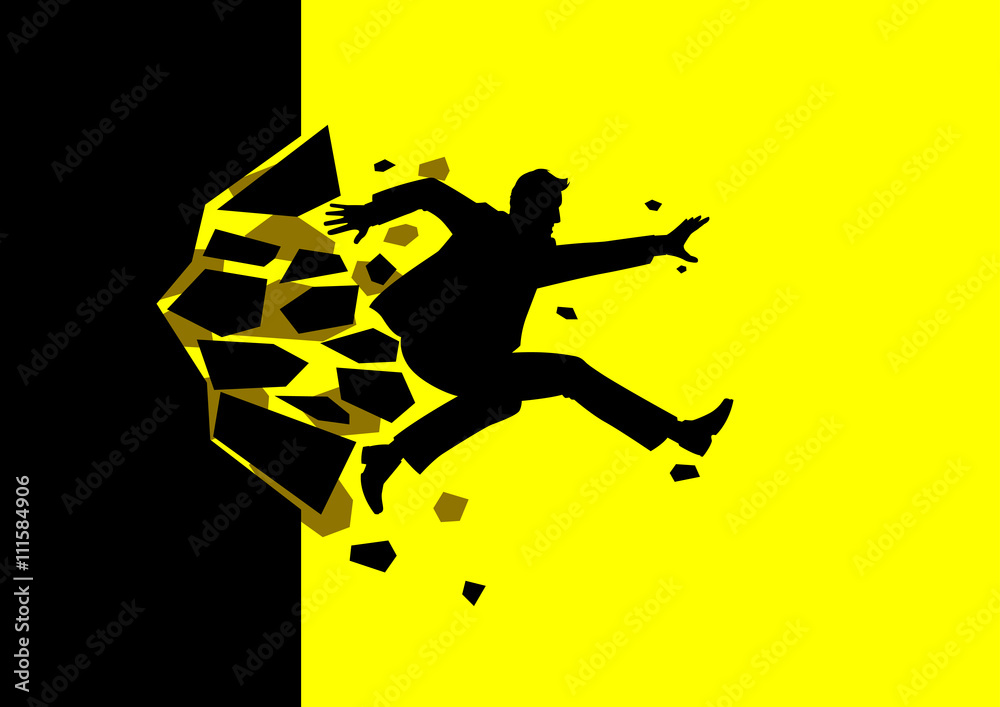 Breaking Through Wall Vector