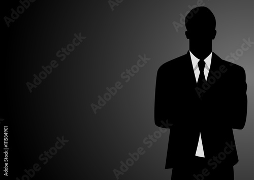 Silhouette illustration of a businessman