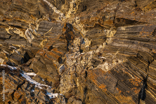 Texture of the stone cliffs.