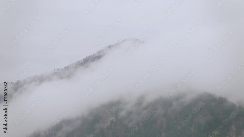 Timelapse of gray clouds against the mountain in the Altai mountains. Timelapse of gray clouds against the mountain in the Altai mountains.