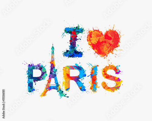 Canvas Print I love Paris