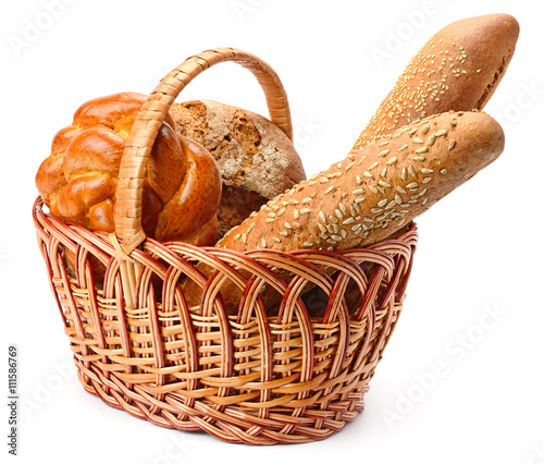 Sliced bread in basket