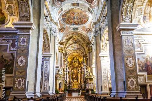 interior of church, augustinian monastery in Klosterneuburg, Low