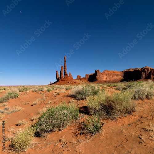 totem pole rock in monument valley photo