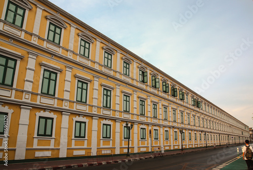Old building architecture  of the exterior facade of Ministry of Defence Thailand © chaphot