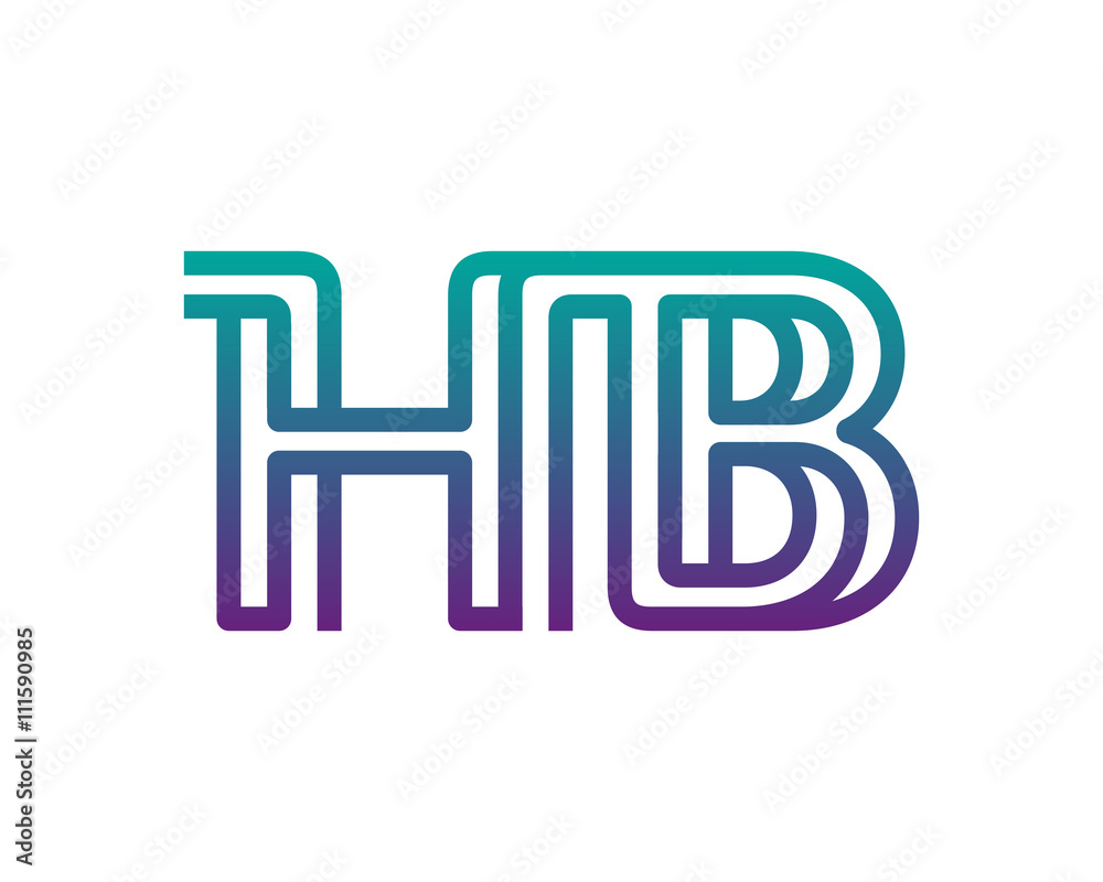 HB lines letter logo HB lines letter logo