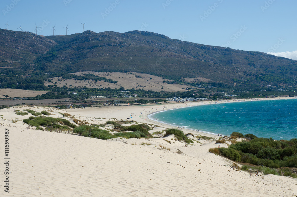Valdevaqueros beach near Tarifa in Spain